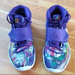 Nike Kyrie 6 Grand Puple Joker Customized Sneakers Hand Painted